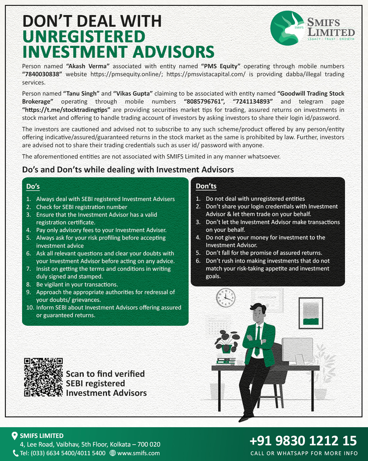 Don't Deal With Unregistered Investment Advisors